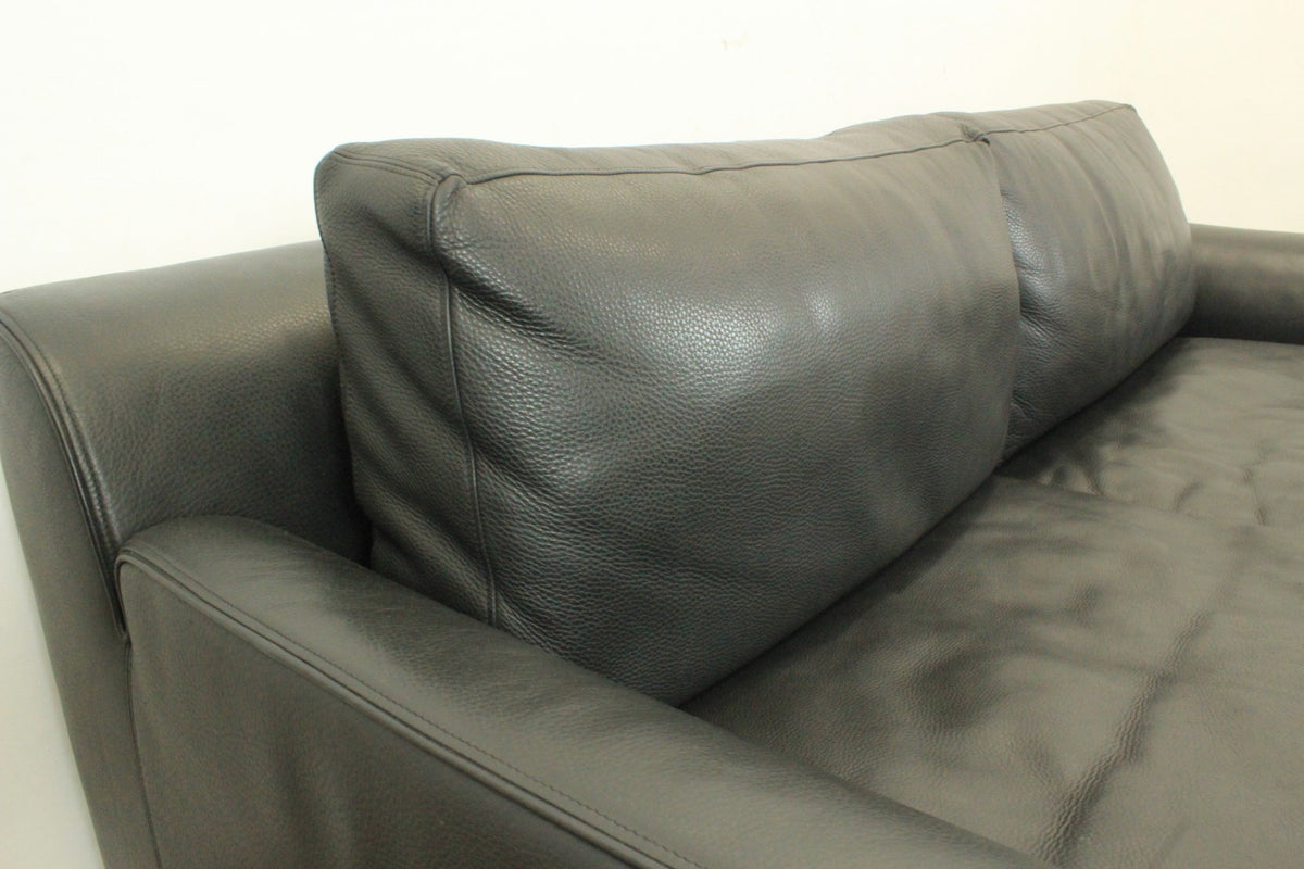 Walter Knoll Couch 3-Sitzer Designer Daunen Leder Sofa Schwarz Mit Kopfstütze | Walter Knoll - Bild 7