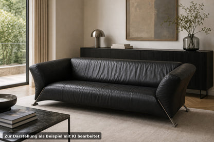 ROLF BENZ 322 | 3-SITZER | SCHWARZ LEDER | DESIGNER SOFA | Rolf Benz - Bild 1