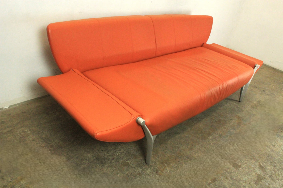 Rolf Benz 1600 Couch 3-Sitzer Sofa & 2 x ST-SE-7500 Sessel Garnitur Leder Cognac | Rolf Benz - Bild 9