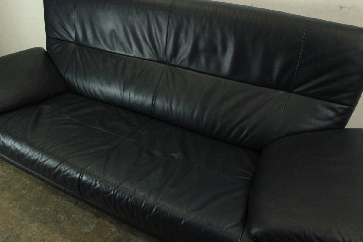Rolf Benz 418 Couch Garnitur Leder Blau Zweisitzer & Dreisitzer Designer Sofa | Rolf Benz - Bild 6