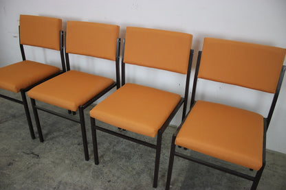 L&C Arnold Stahlrohr Stühle 60er Jahre Vintage Stuhl Set Orange | Arnold - Bild 4
