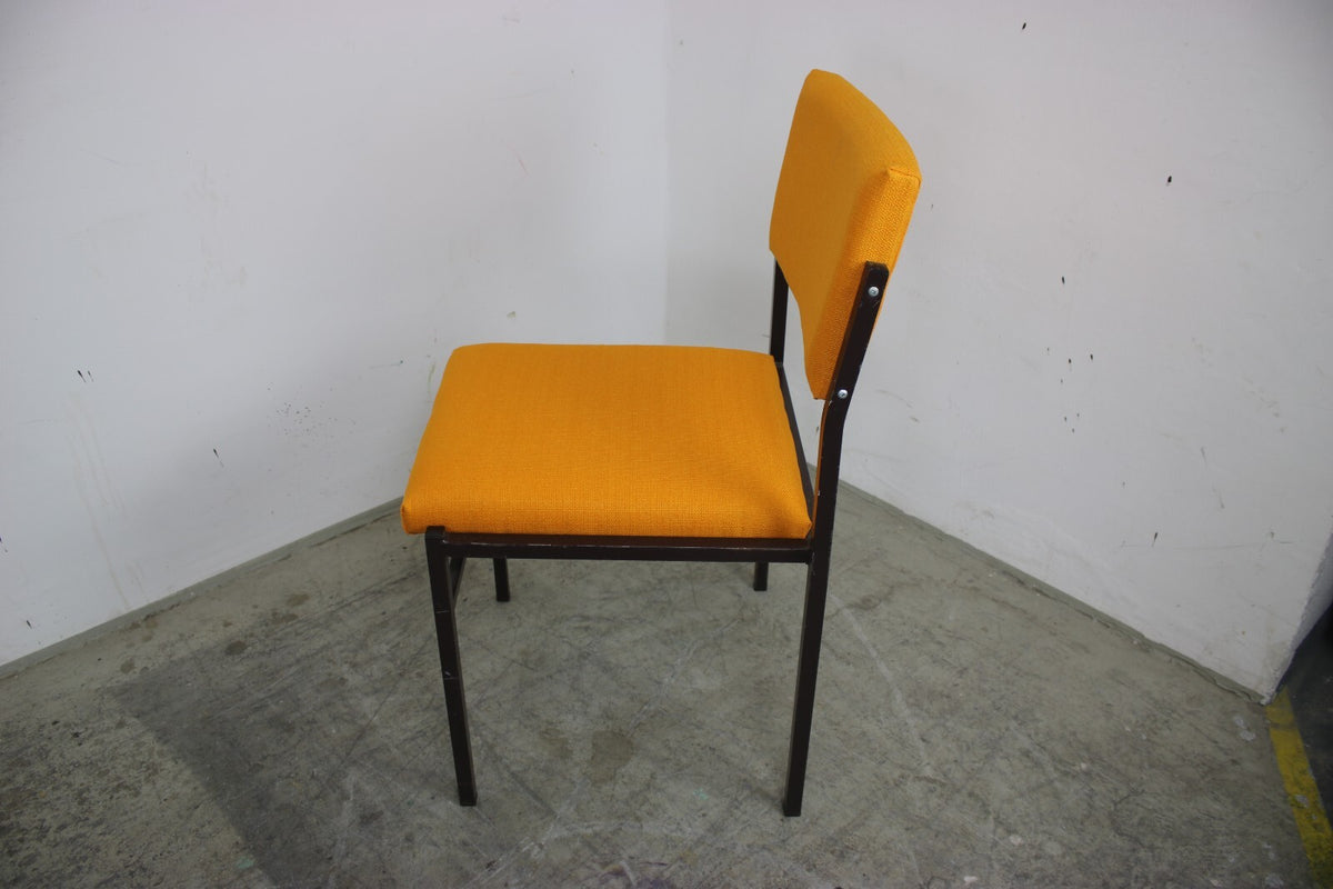 L&C Arnold Stahlrohr Stühle 60er Jahre Vintage Stuhl Set Hell Orange Neubezug | Arnold - Bild 9