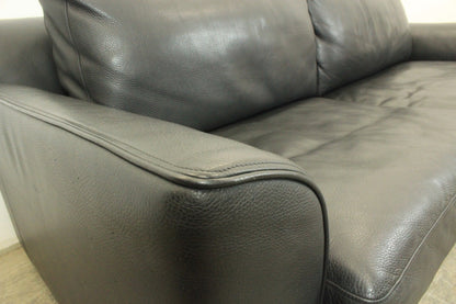Walter Knoll Couch 3-Sitzer Designer Daunen Leder Sofa Schwarz Mit Kopfstütze | Walter Knoll - Bild 5