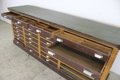 Prächtiger Apothekerschrank Viele Schubladen Und Diversen Unterteilungen Um 1900 | Antiker Apothekerschrank - Bild 9