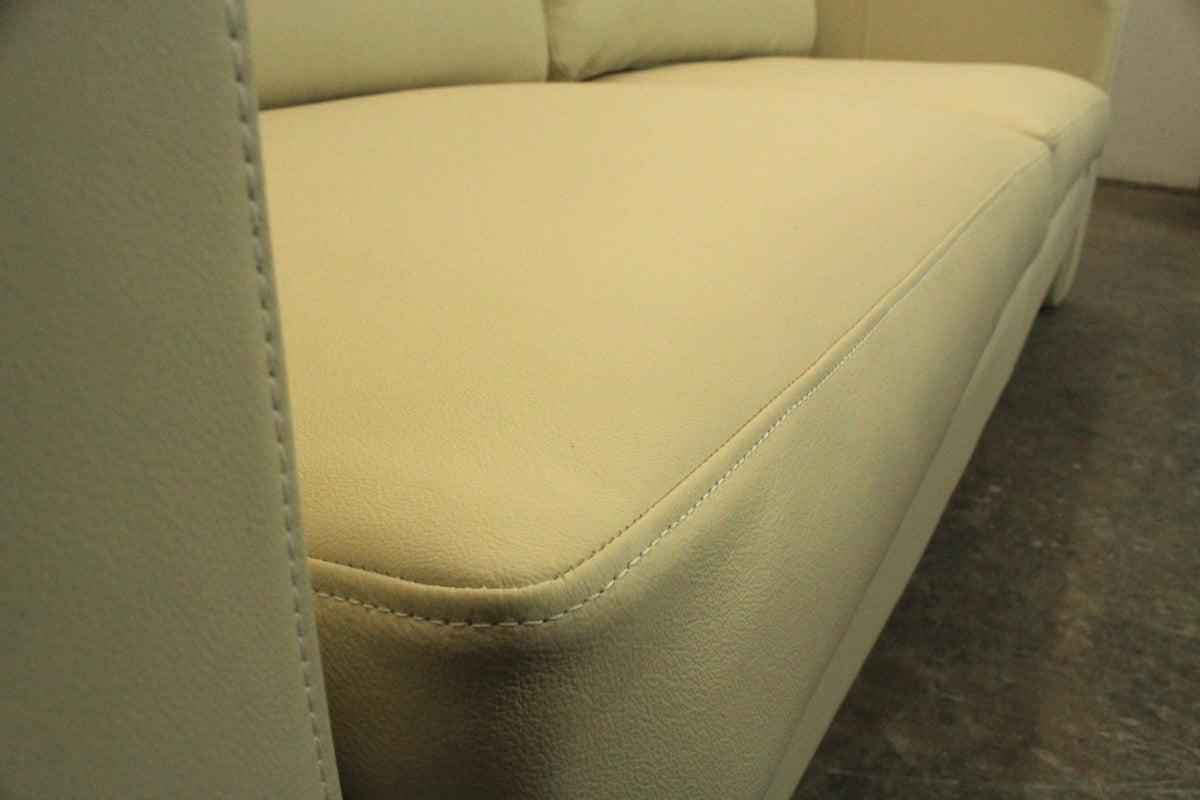 COR Conseta 3-Sitzer Couch Designer Sofa Leder Creme (Ghiaccio 666) -Neuwertig | Cor - Bild 7