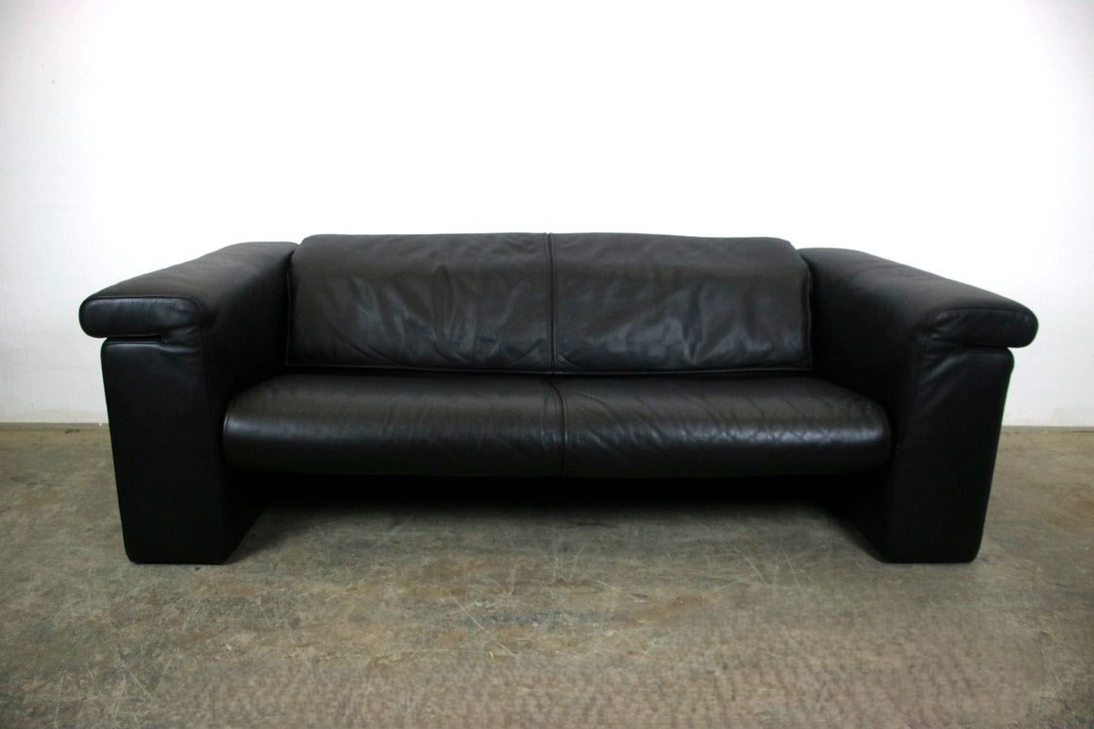 Rolf Benz 6800 Dreisitzer Couch Designer Sofa Echtleder Schwarz | Rolf Benz - Bild 2