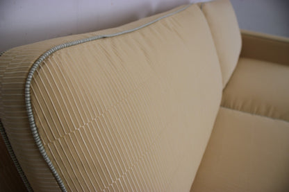 COR Conseta Couch Dreisitzer Hochwertiger Ripp Stoff Gelb Designer Sofa Neubezug | Cor - Bild 9