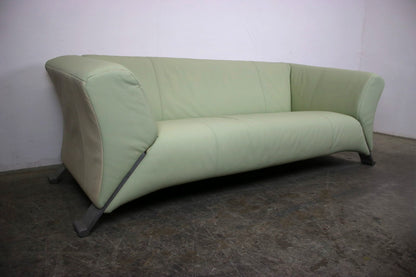 Rolf Benz 322 Club Sofa Dreisitzer Designer Couch Mintgrün Echt Leder Klassiker | Rolf Benz - Bild 3