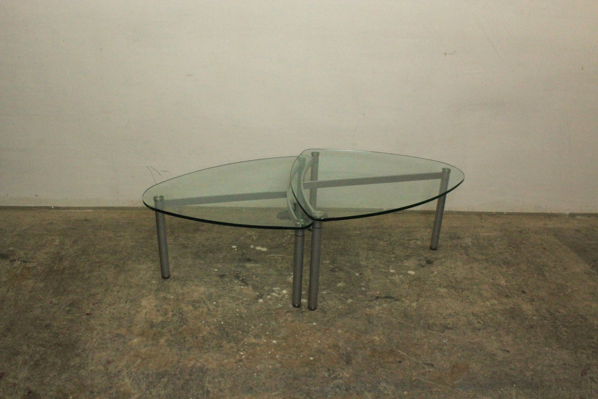 Designer Couchtisch Von Rolf Benz 2-Teilig Mit Glasplatte | Rolf Benz - Bild 2