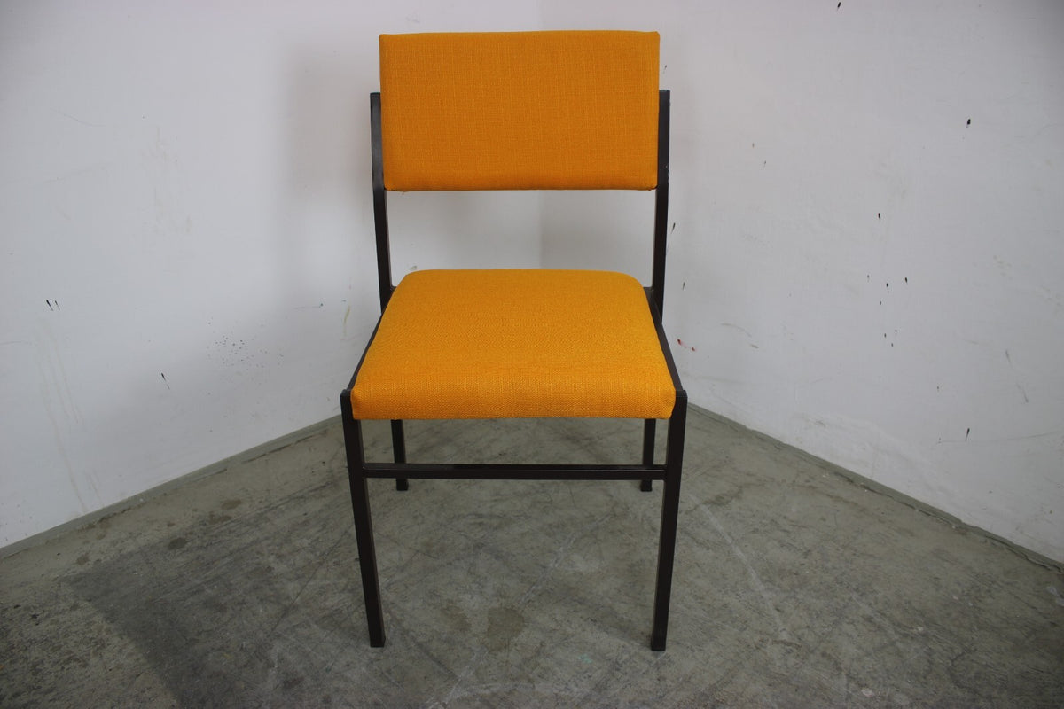 L&C Arnold Stahlrohr Stühle 60er Jahre Vintage Stuhl Set Hell Orange Neubezug | Arnold - Bild 6