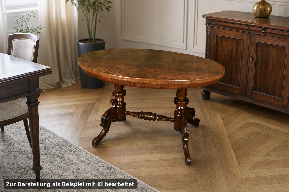 Gründerzeit Esstisch Kaffeetisch Nussbaum Antik um 1880 | Gründerzeit - Bild 1