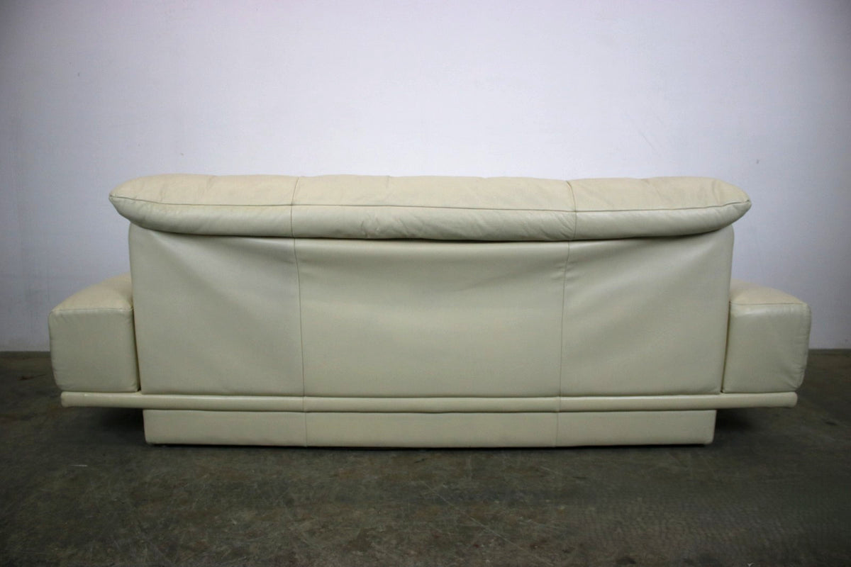Designer Sofa von Rolf Benz AK Creme Leder Manuelle Funktion Dreisitzer Couch | Rolf Benz - Bild 9