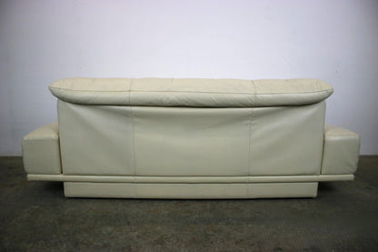 Designer Sofa von Rolf Benz AK Creme Leder Manuelle Funktion Dreisitzer Couch | Rolf Benz - Bild 9