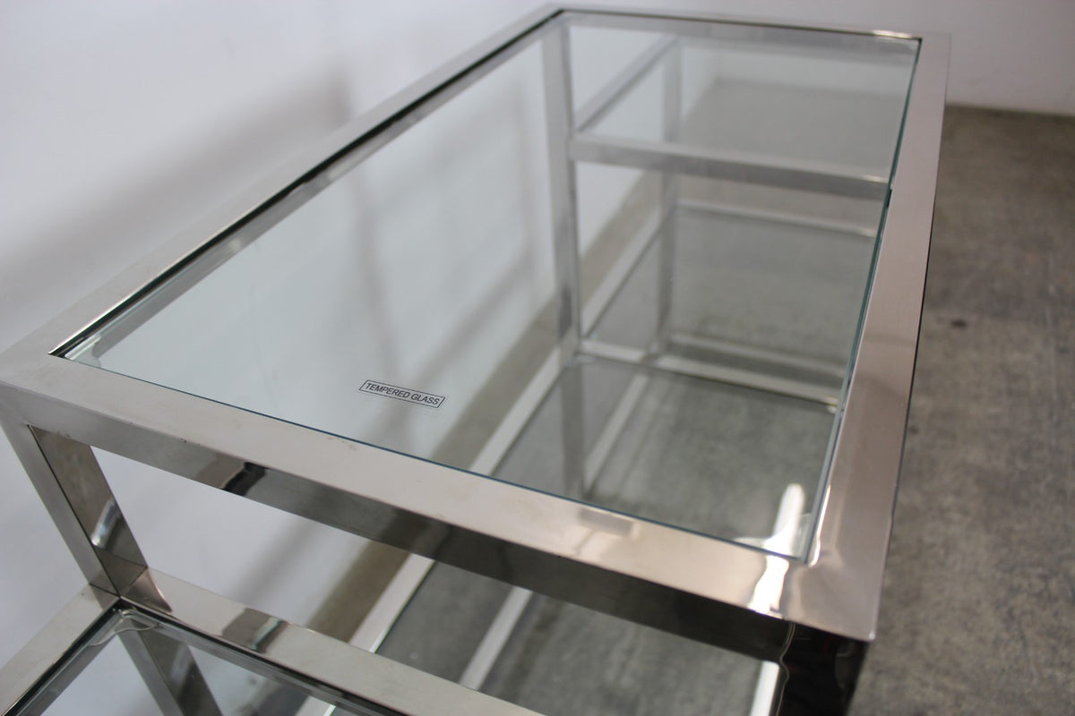 Elegantes Titanium Glasregal Sideboard Bücherregal Mit 6 Glasablagen | Reinstein Möbel - Bild 7