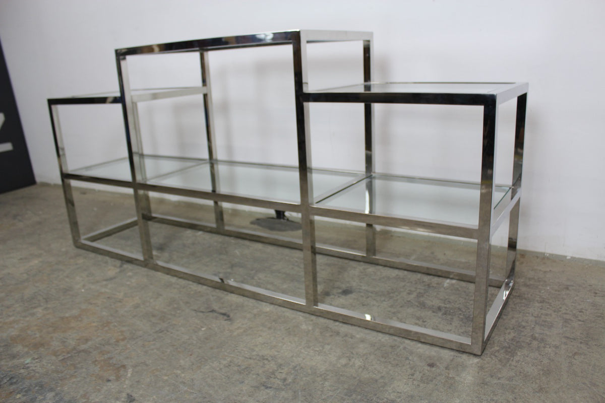 Elegantes Titanium Glasregal Sideboard Bücherregal Mit 6 Glasablagen | Reinstein Möbel - Bild 4