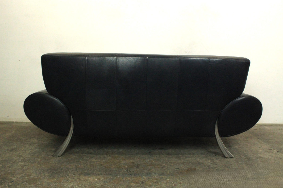 Rolf Benz 545 Designer Couch Zweisitzer Sofa Blau Echtleder | Rolf Benz - Bild 9