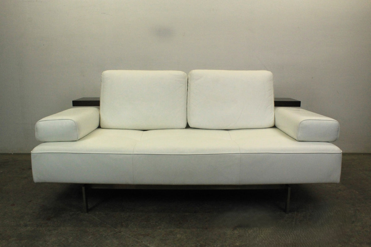 Rolf Benz Dono6100 Couch Liege Zweisitzer Weiß Leder Designer Sofa | Rolf Benz - Bild 2