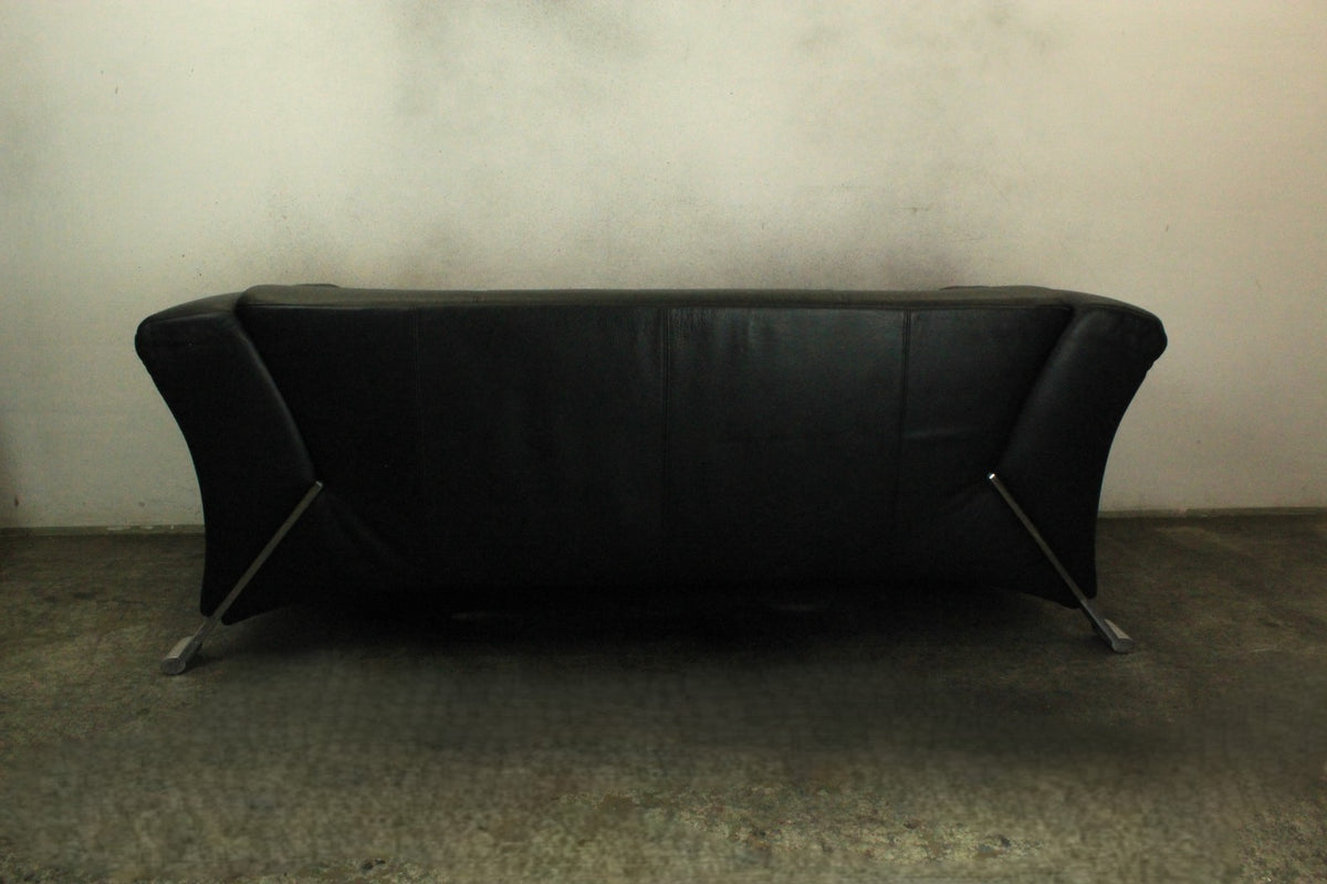 ROLF BENZ 322 | 2,5-SITZER | SCHWARZ LEDER | DESIGNER SOFA | Rolf Benz - Bild 9