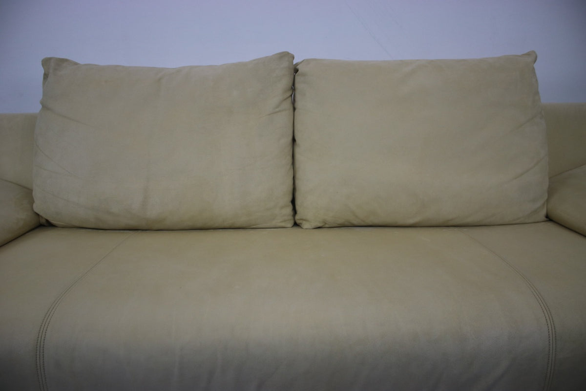 Rolf Benz Modell1600 Couch Gelb Veloursleder Dreisitzer Funktion Sofa | Rolf Benz - Bild 8