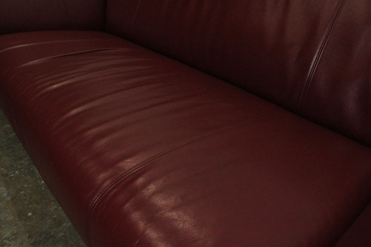 Rolf Benz 322 Club Sofa Dreisitzer Designer Couch Echtleder Oxblood Rot | Rolf Benz - Bild 7