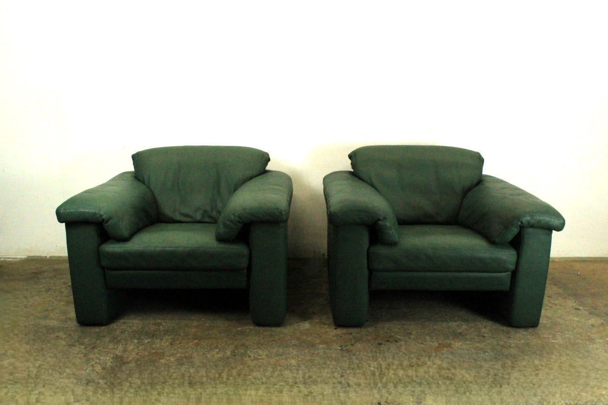 Rolf Benz 4000 Couch Garnitur Dreisitzer Sofa mit 2 Sessel Grün Leder | Rolf Benz - Bild 3