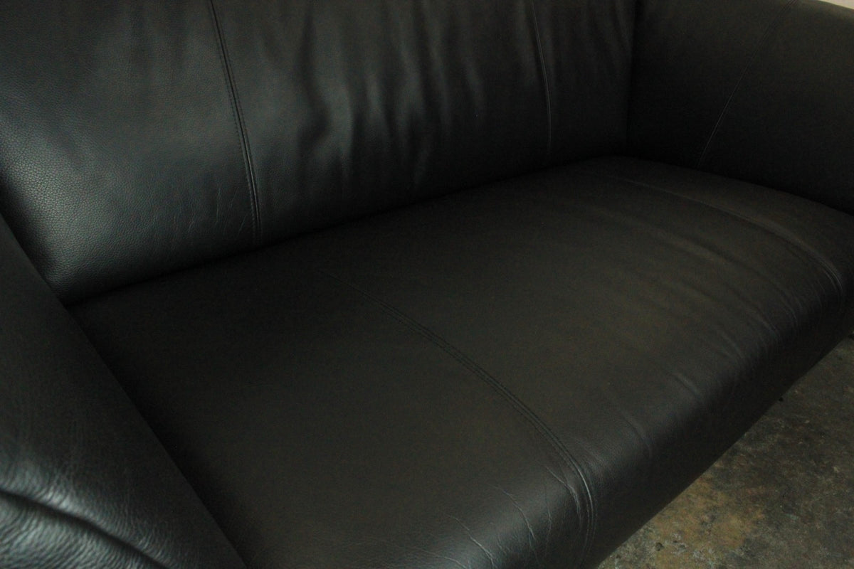ROLF BENZ 322 | 2,5-SITZER | SCHWARZ LEDER | DESIGNER SOFA | Rolf Benz - Bild 8